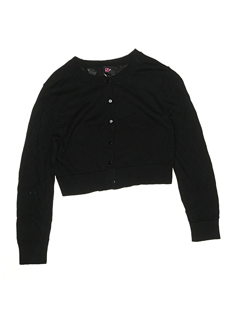 Pre-owned Iz Byer Kids' Cardigan Sweater In Black