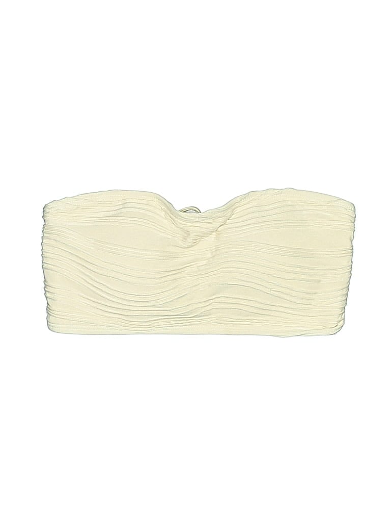 ZAFUL Pre-owned Swimsuit Top Ivory Swimwear In White