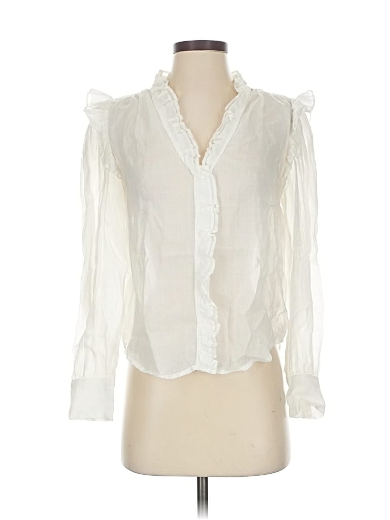 Click to view more detailed imagery on our partner's website Pre-owned Frame Long Sleeve Blouse In White