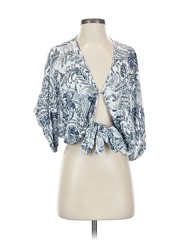 Pre-owned Lovestitch Cardigan Sweater In Blue