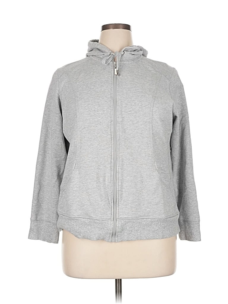 Pre-owned Style & Co Zip Up Hoodie In Gray