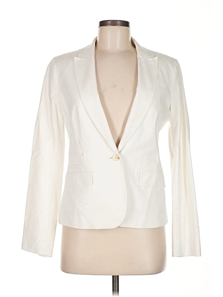 Pre-owned Banana Republic Factory Store Blazer Jacket In White