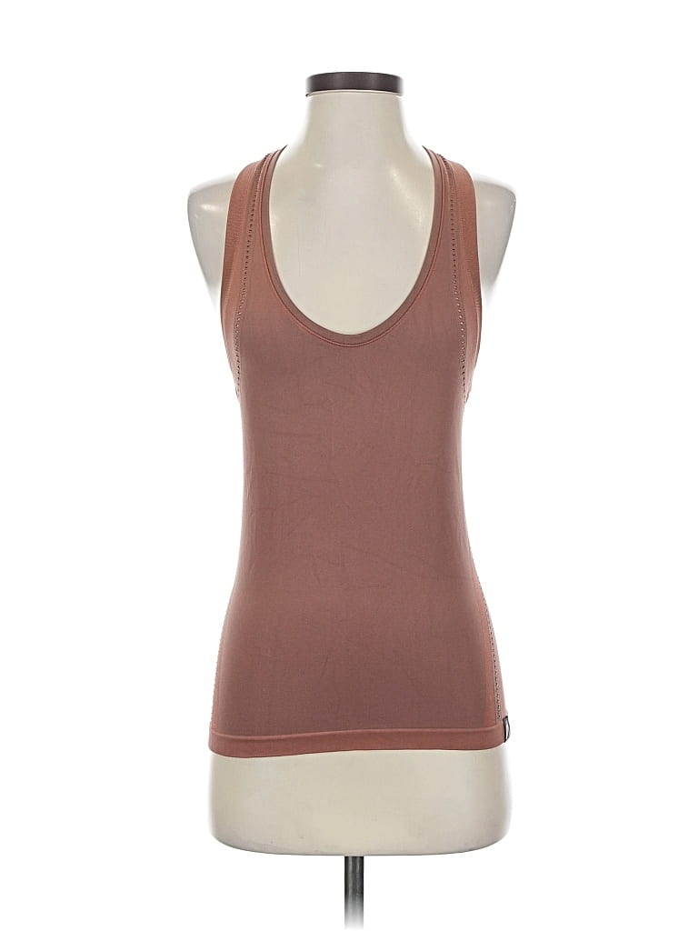 Pre-owned Allyson Felix X Athleta Tank Top Brown Halter Neckline Tops