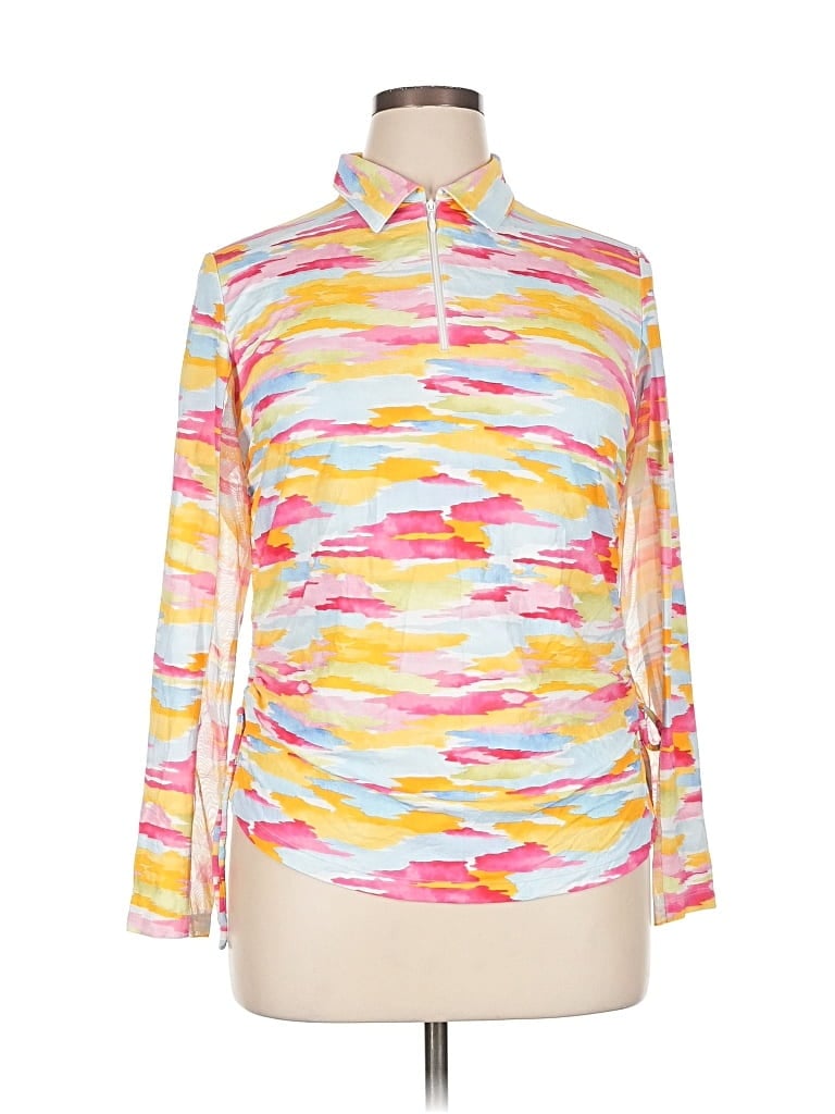 IBKUL Pre-owned Long Sleeve Blouse In Yellow