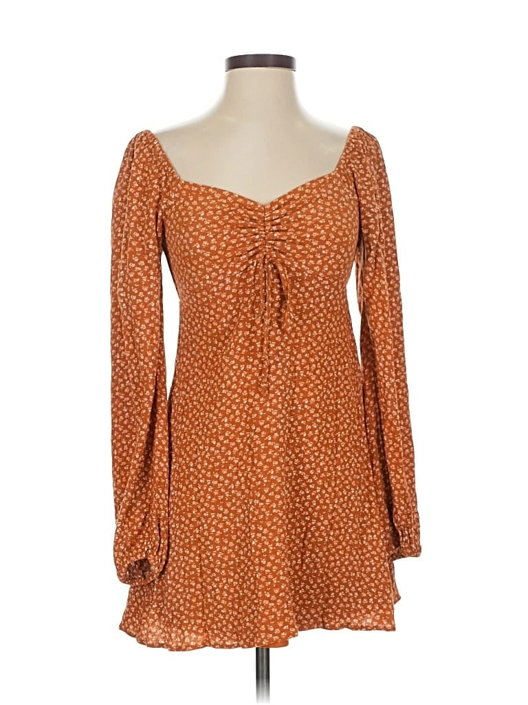 Pre-owned Copper Key Casual Dress In Orange