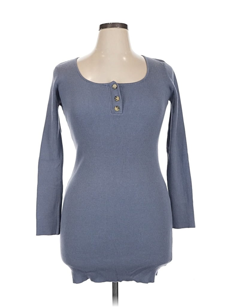 Pre-owned Pink Lily Casual Dress In Gray