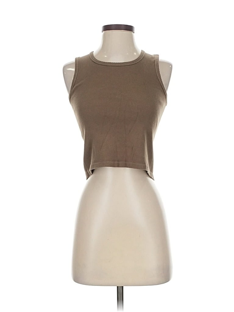 Pre-owned Brandy Melville Sleeveless T-shirt In Brown