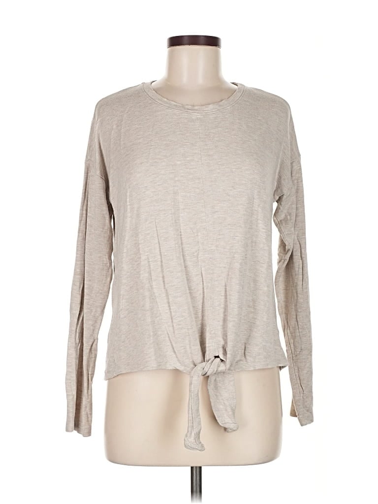 Pre-owned Bobeau Long Sleeve T-shirt In Gray