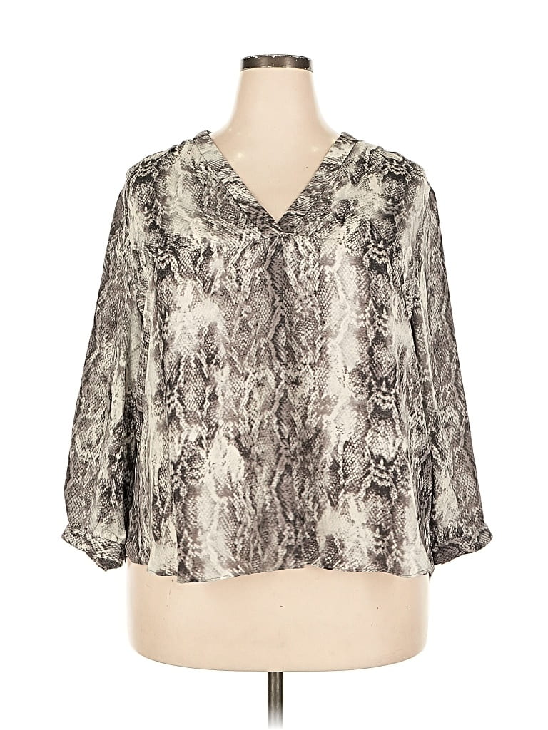 VINCE CAMUTO Pre-owned 3/4 Sleeve Blouse In Silver