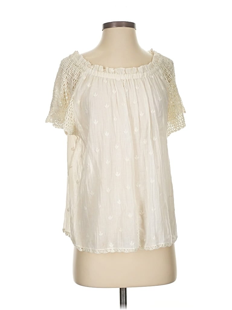 ULLA JOHNSON Pre-owned Short Sleeve Blouse In White