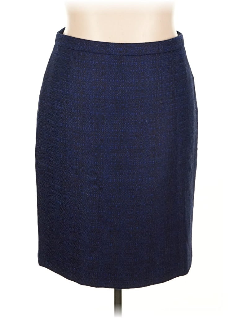 Pre-owned Pure Collection Wool Skirt In Blue