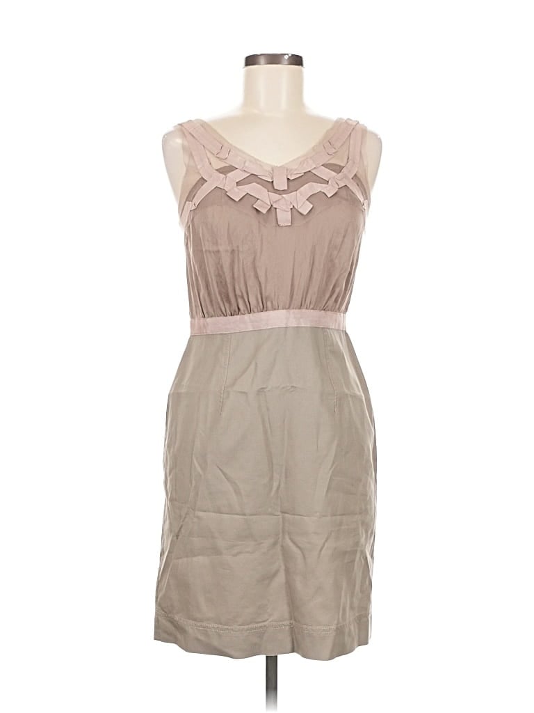 Pre-owned Ann Taylor Loft Cocktail Dress In Brown