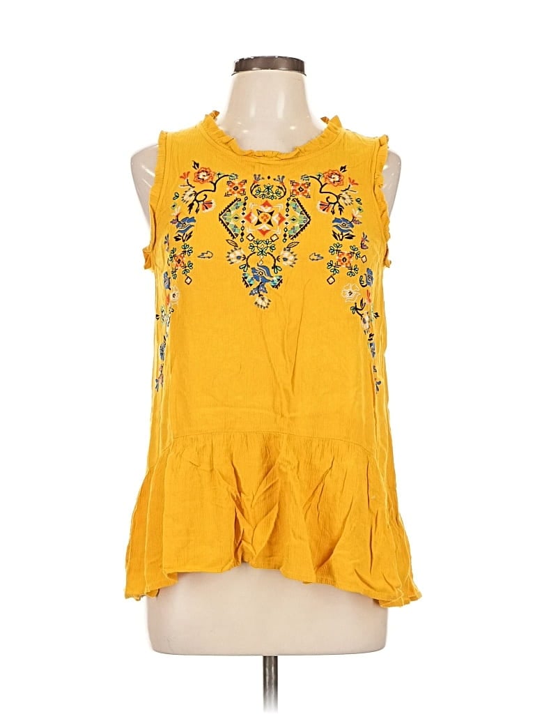 Pre-owned Eyeshadow Sleeveless Blouse In Yellow