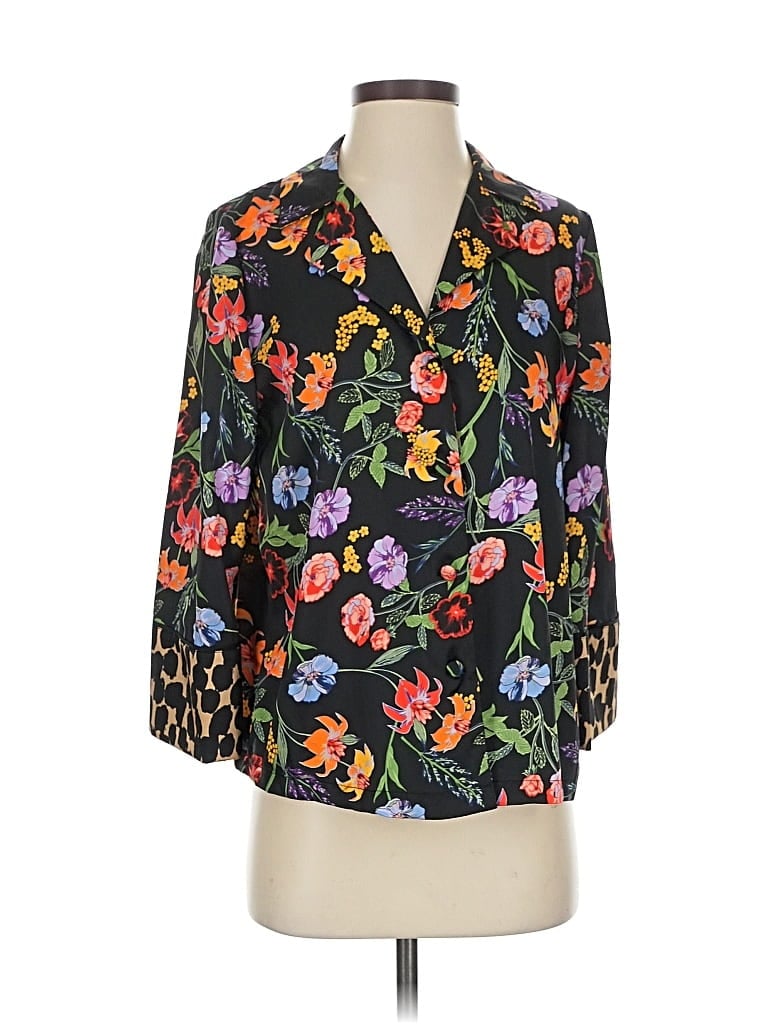 Pre-owned Who What Wear 3/4 Sleeve Blouse In Black