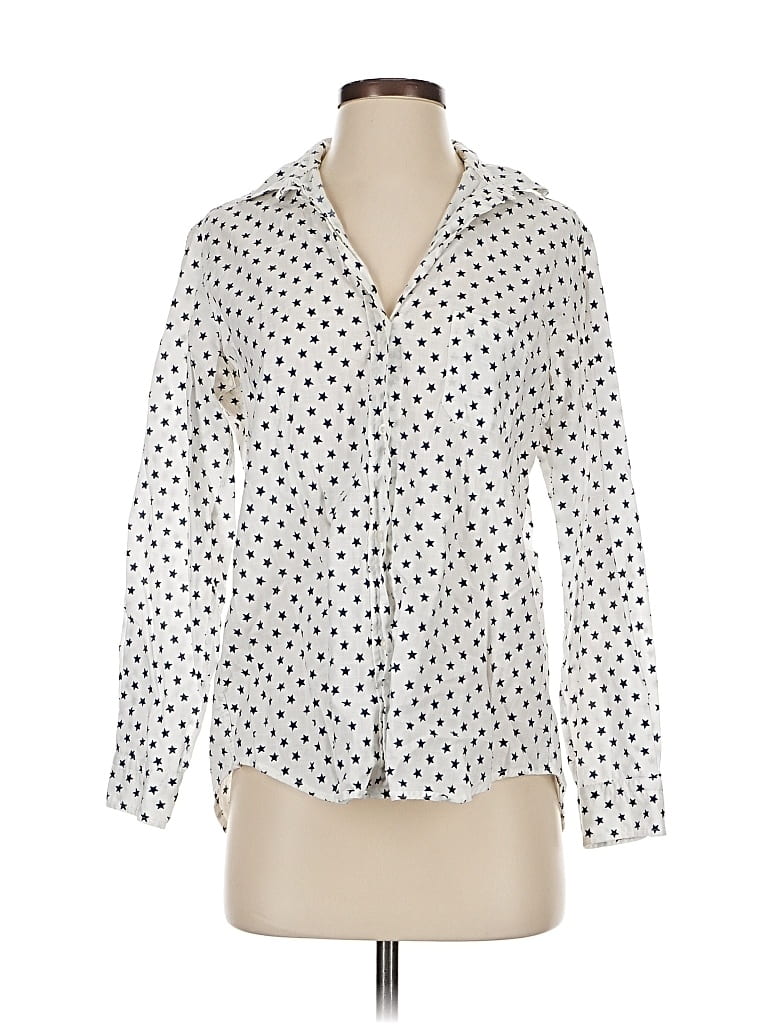 GRAYSON Pre-owned Long Sleeve Blouse In White