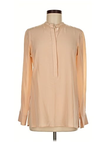 Vince. Long Sleeve Silk Top (view 1)