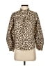 J.Crew Animal Print Tan Long Sleeve Blouse Size XXS - photo 1