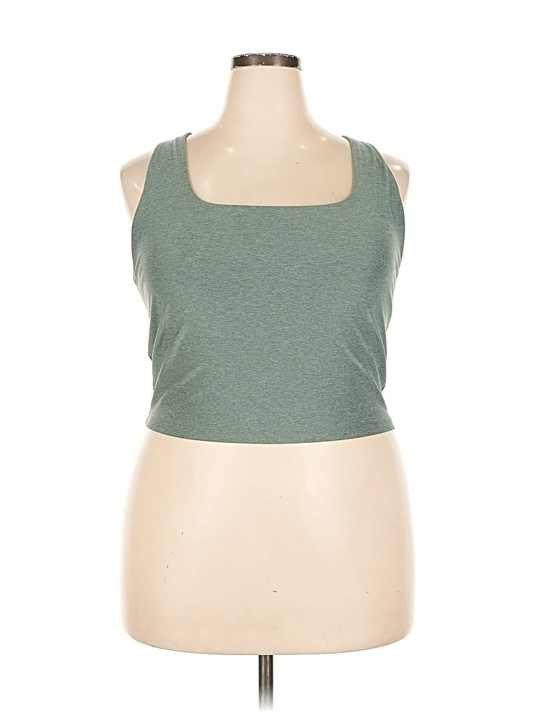 Pre-owned Active By Old Navy Tank Top Green Strapless Neckline Tops