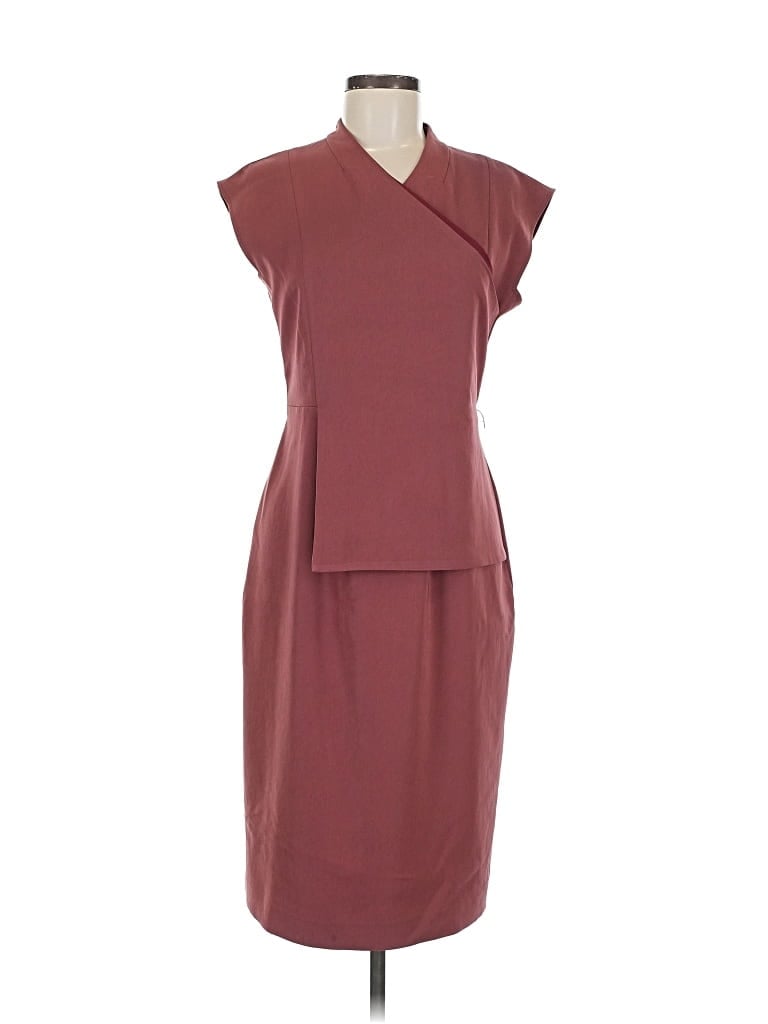 Pre-owned Mm. Lafleur Cocktail Dress In Burgundy