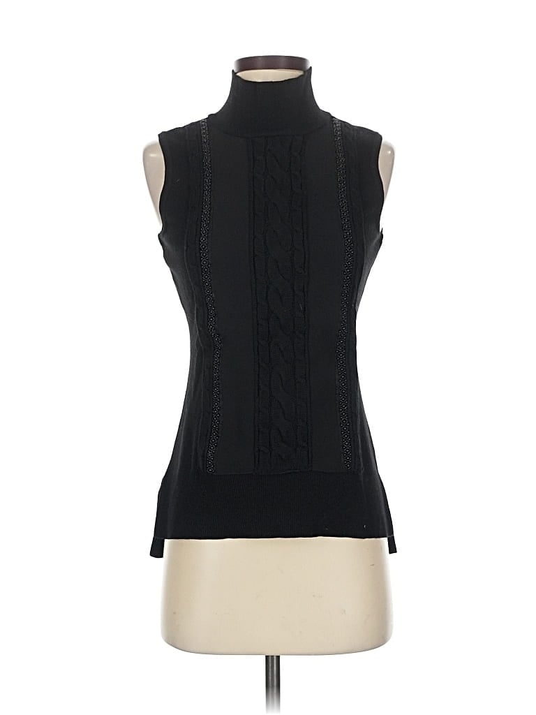 Pre-owned White House Black Market Turtleneck Sweater In Black