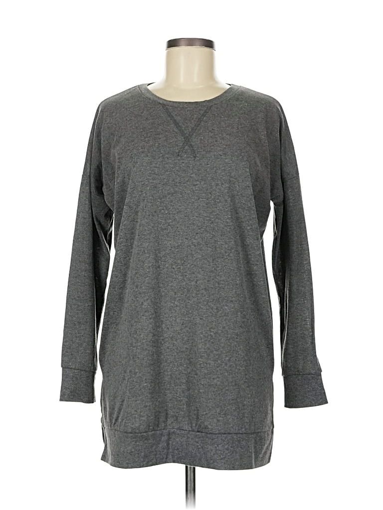 Pre-owned Assorted Brands 3/4 Sleeve T-shirt In Gray