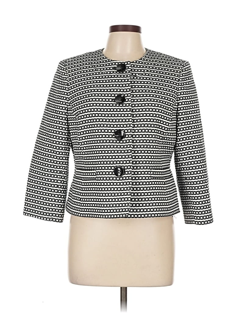 Pre-owned Kasper Cardigan Sweater In Black