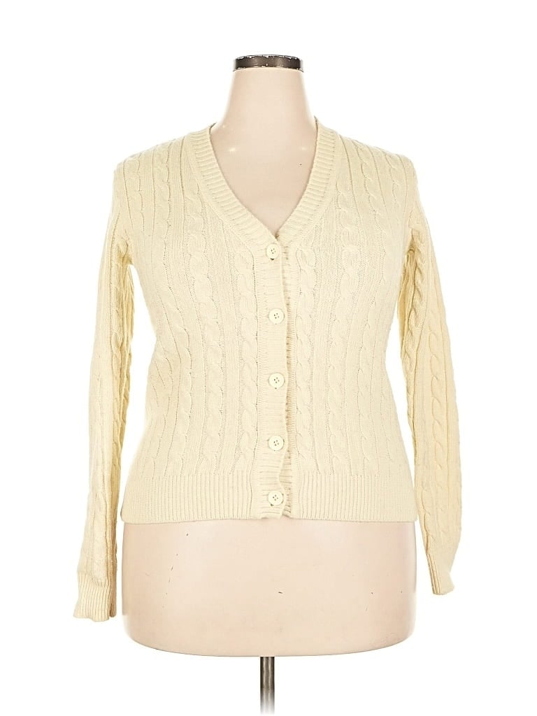 Pre-owned Brandy Melville Cardigan Sweater In White