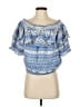 Love Sam 100% Cotton Blue Short Sleeve Blouse Size S - photo 1
