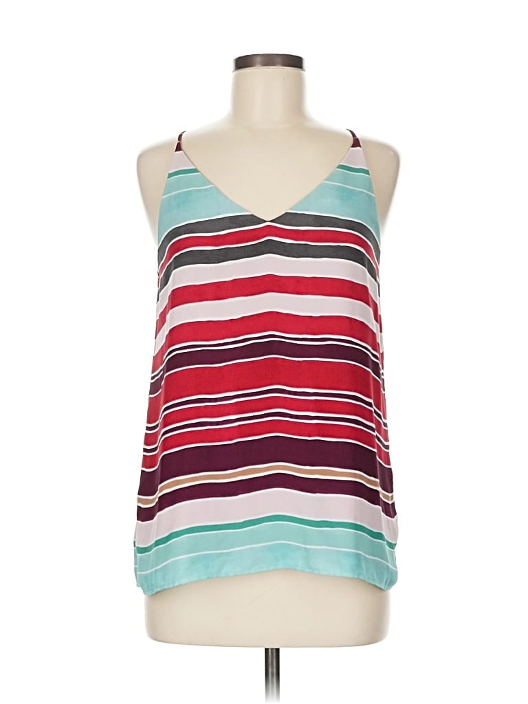 Pre-owned Ann Taylor Loft Sleeveless Top Teal Halter Neckline Tops In Blue