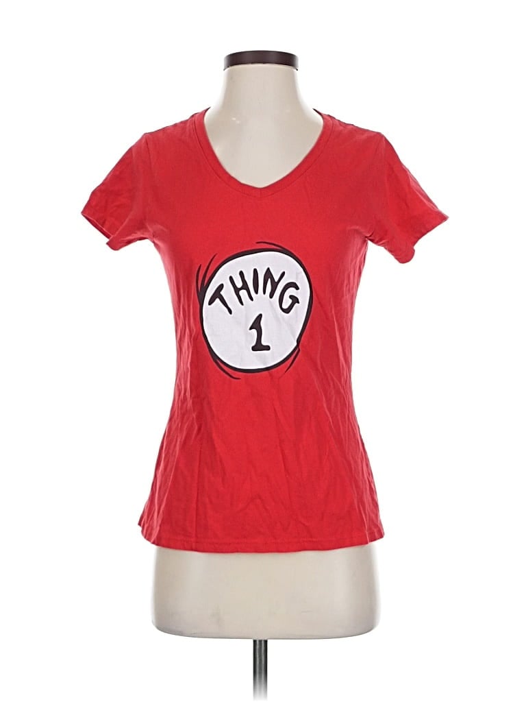 PORT & COMPANY Pre-owned Short Sleeve Top Red Scoop Neck Tops