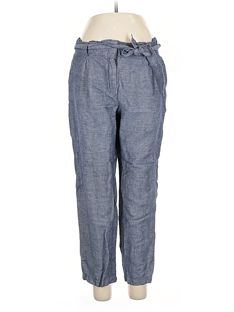Pre-owned Ann Taylor Loft Linen Pants In Blue