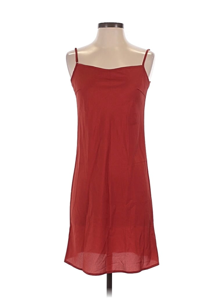 Pre-owned Unbranded Casual Dress In Burgundy