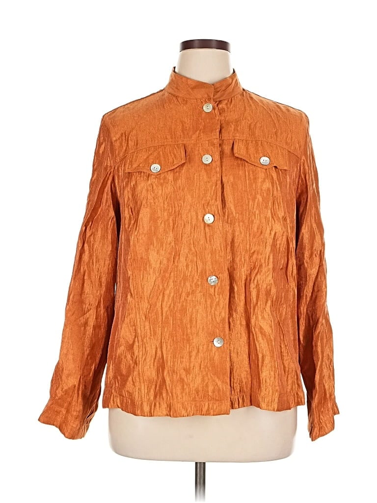 Pre-owned Ruby Rd. Long Sleeve Blouse In Orange