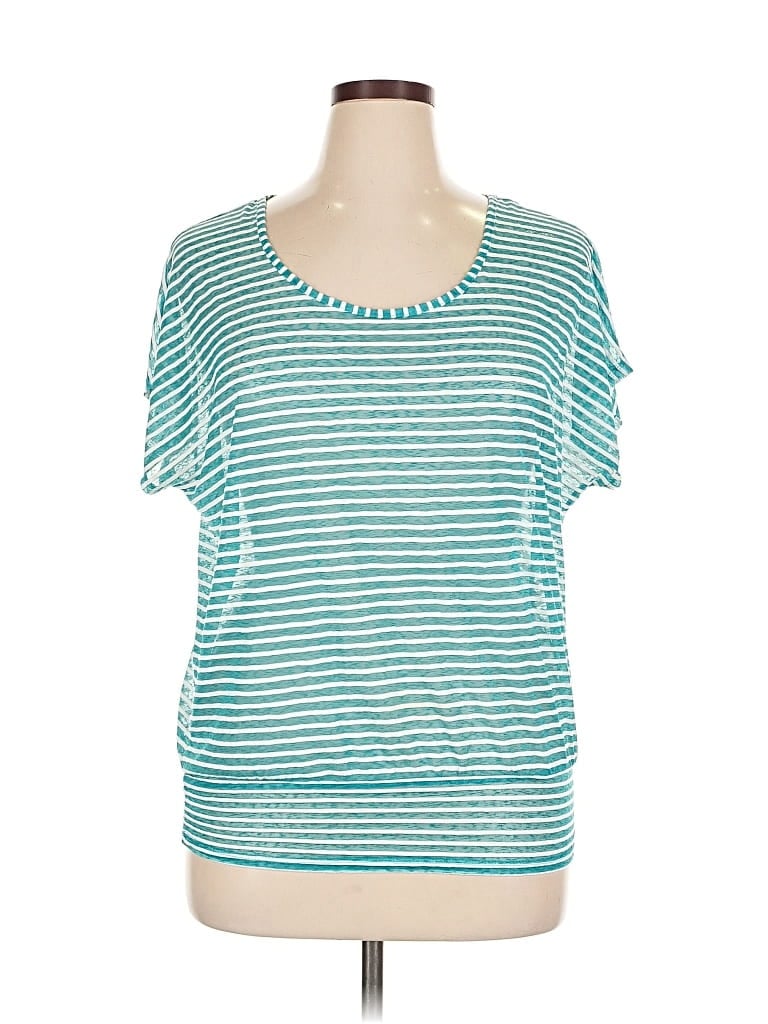 LANE BRYANT Pre-owned Short Sleeve T-shirt In Blue