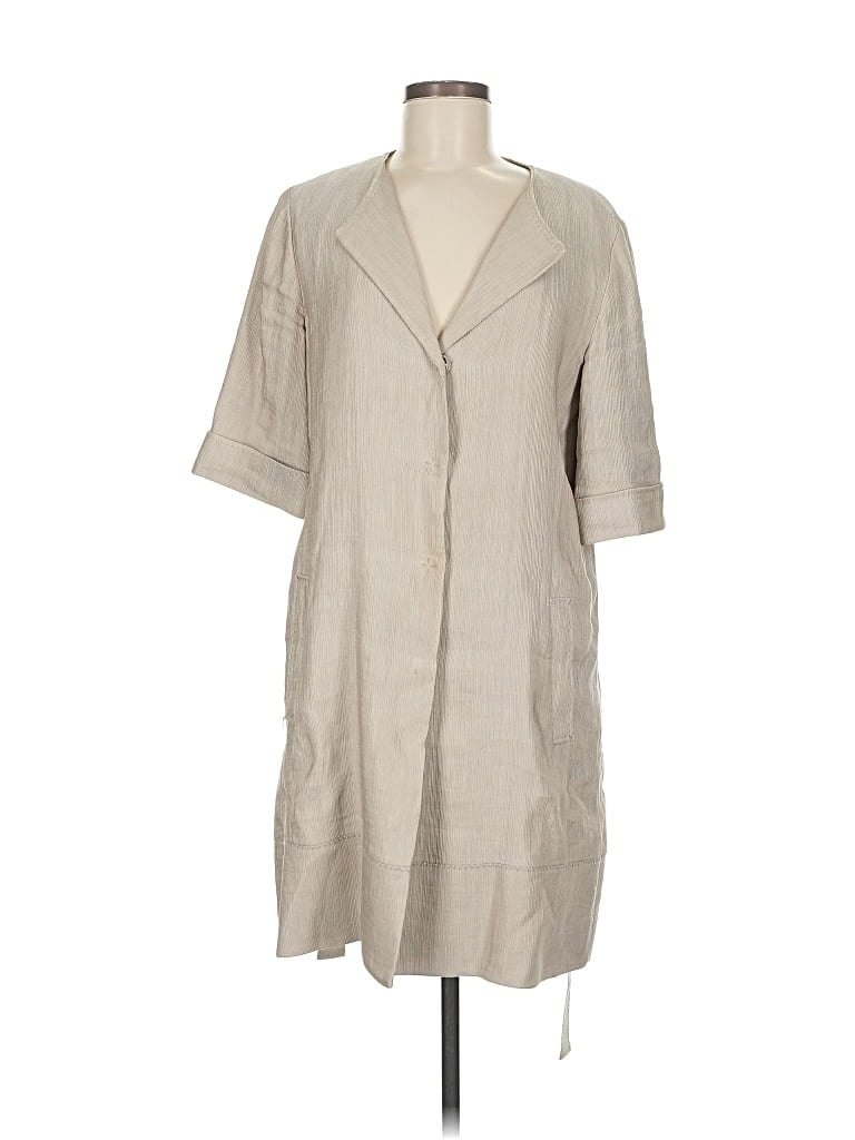 Pre-owned Elie Tahari Trenchcoat In White