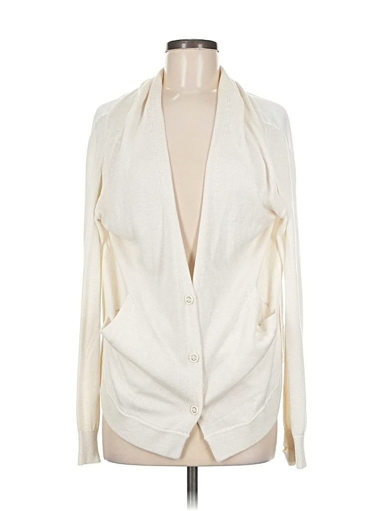 Pre-owned Lululemon Athletica Cardigan Sweater In White