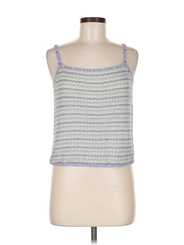 SIGRID OLSEN Pre-owned Tank Top Blue Square Neckline Tops