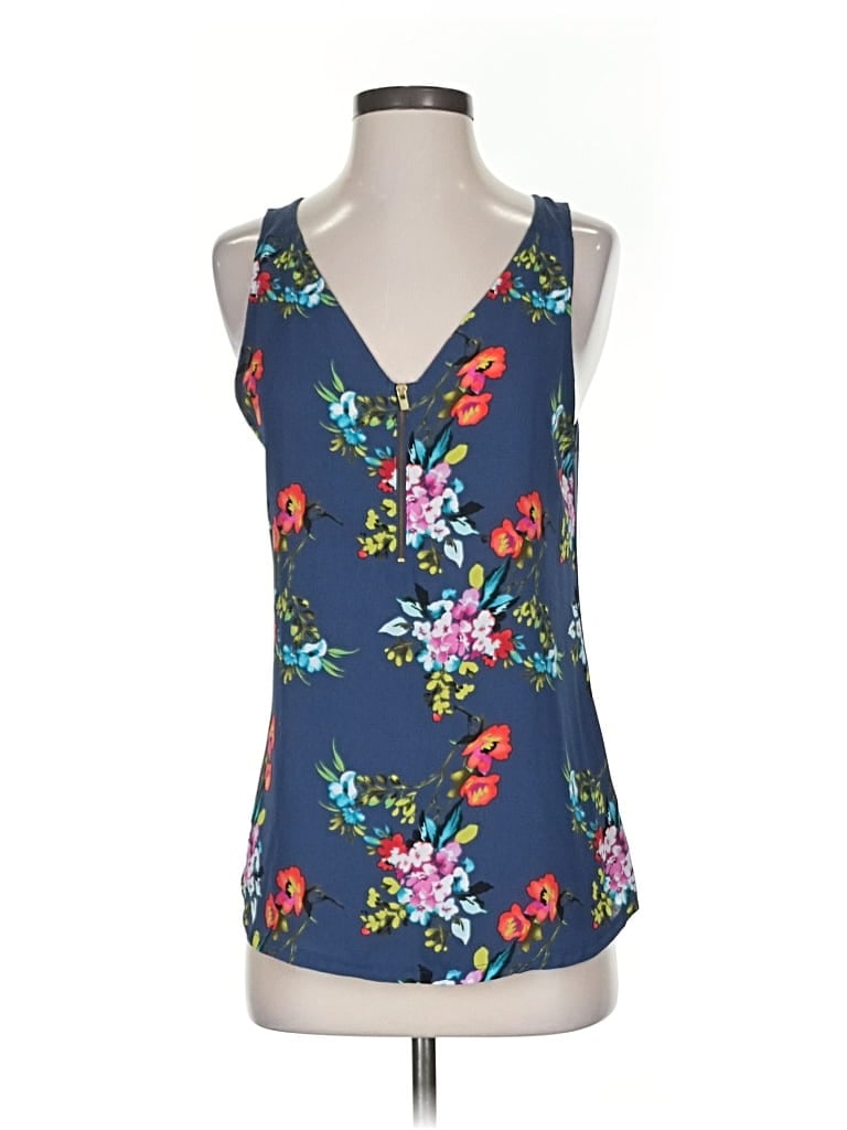 Pre-owned Express Outlet Sleeveless Blouse In Blue