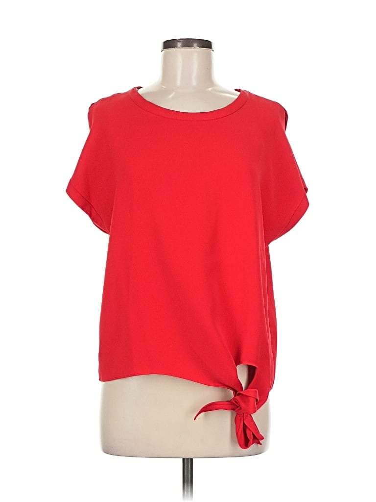 Pre-owned Frank Lyman Design Short Sleeve Top Red Boatneck Tops