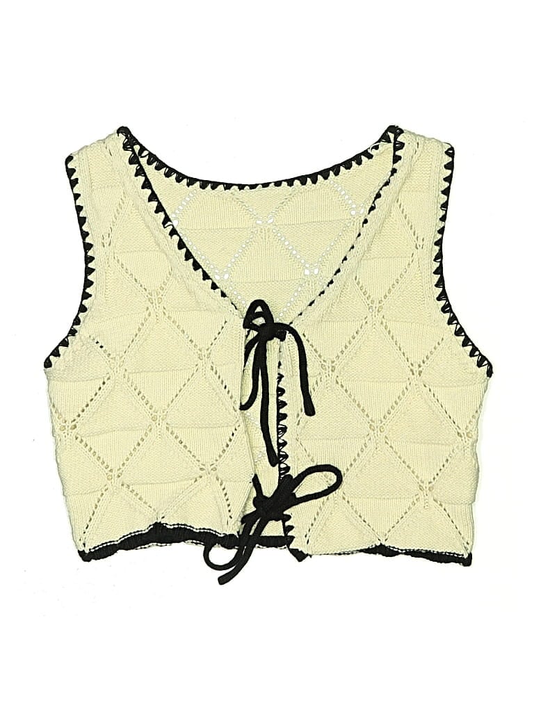 Pre-owned Unbranded Kids' Sweater Vest In White