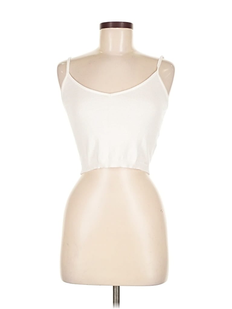 Pre-owned John Galt Tank Top Ivory Strapless Neckline Tops In White