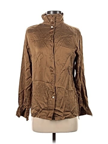 Linda Allard Ellen Tracy Long Sleeve Silk Top (view 1)