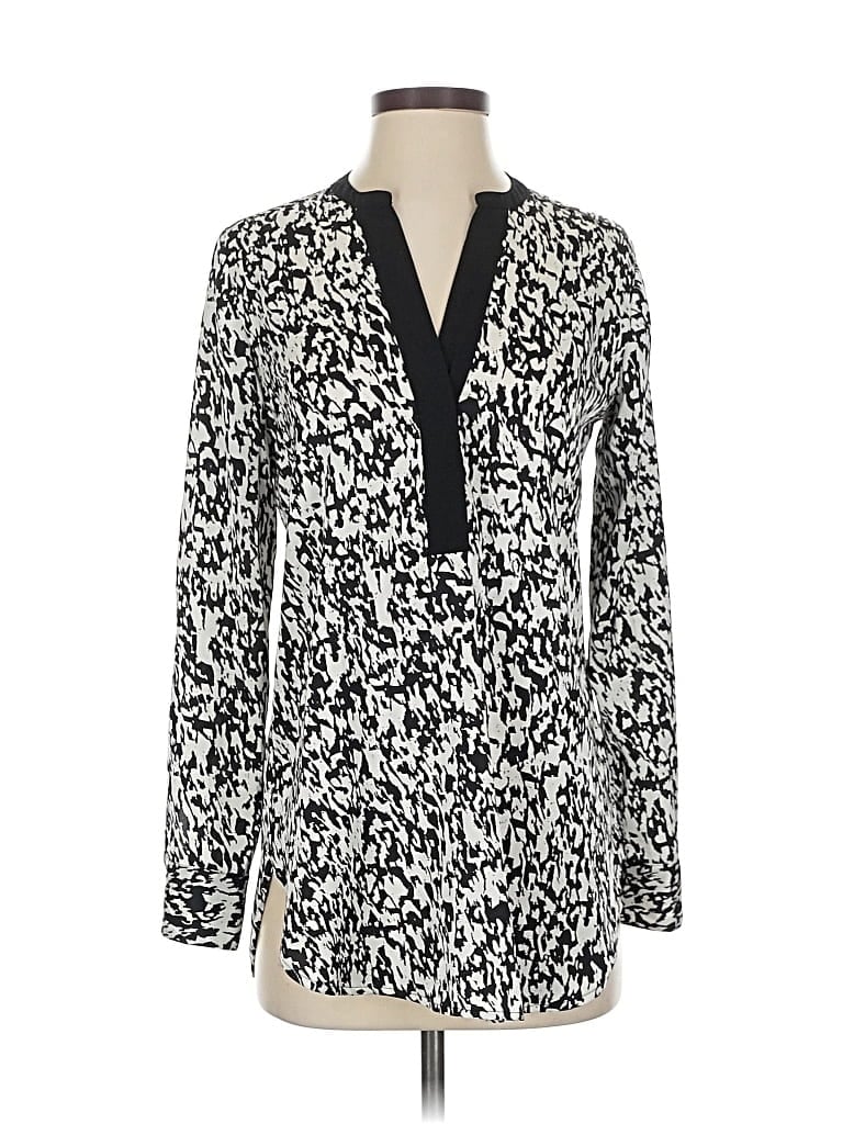 Pre-owned Vince Camuto Long Sleeve Blouse In White