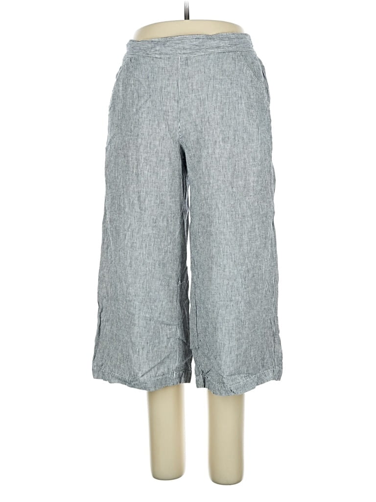 Pre-owned Max Studio Linen Pants In Gray