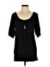 Arden B. 100% Polyester Black Short Sleeve Blouse Size XS - photo 1