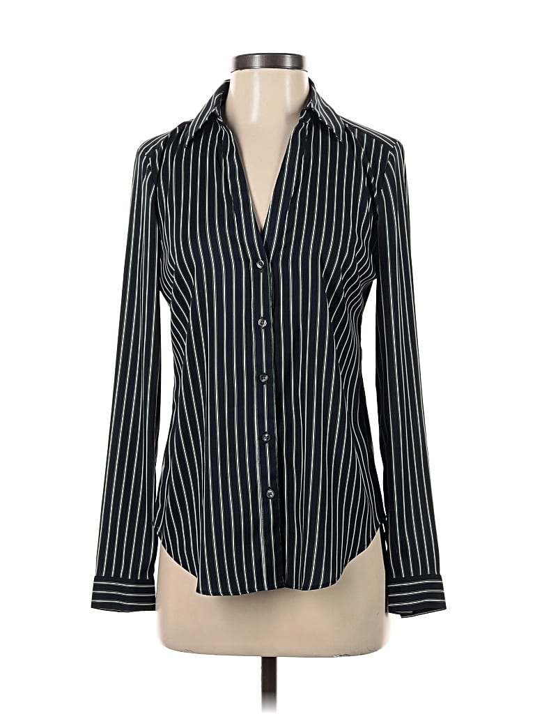 Pre-owned Ann Taylor Long Sleeve Blouse In Black