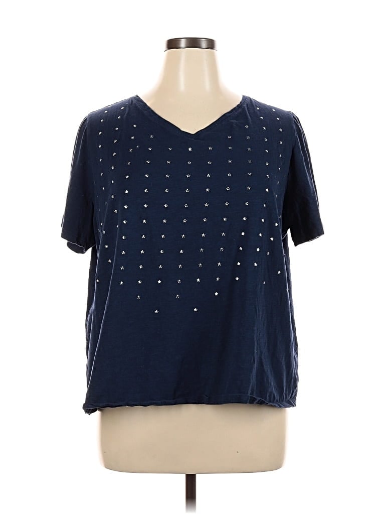 Pre-owned Catherines Short Sleeve T-shirt In Blue