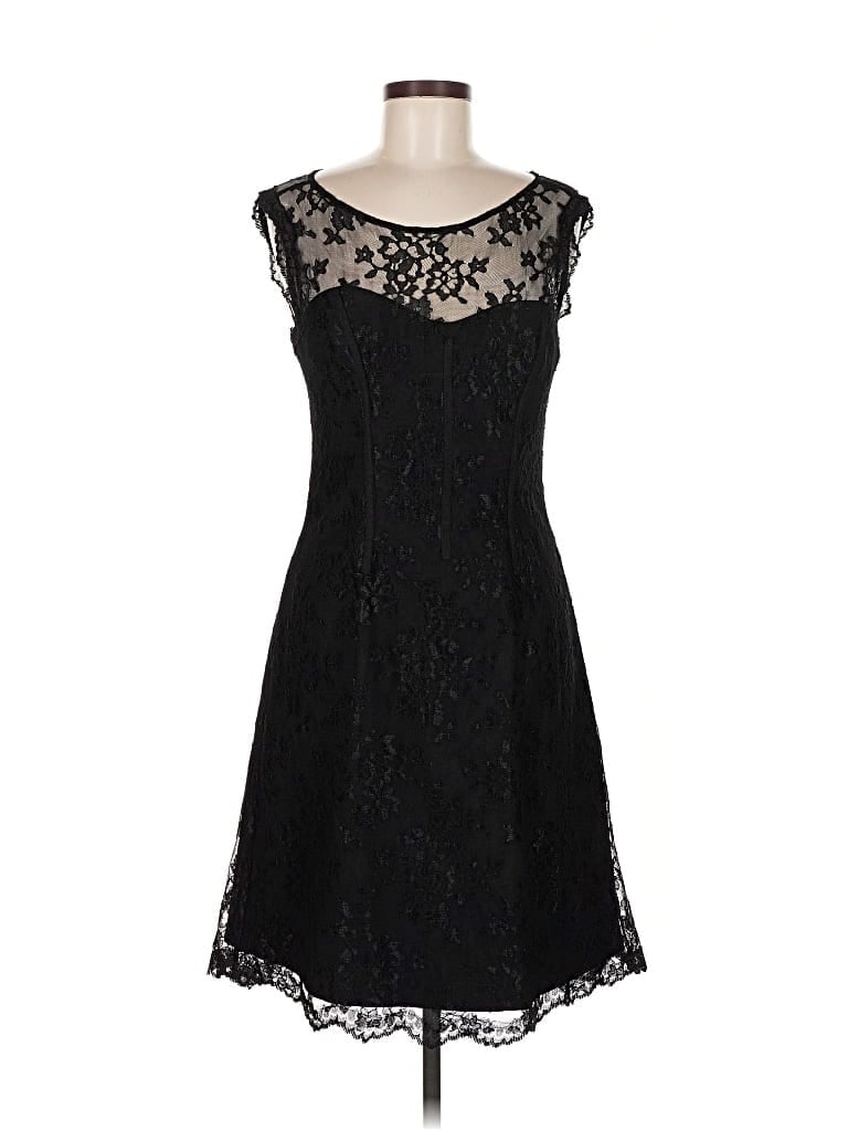 Pre-owned ml Monique Lhuillier Cocktail Dress In Black