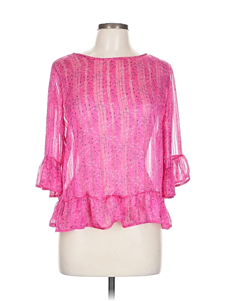 Pre-owned W5 3/4 Sleeve Blouse In Pink