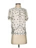 Yumi Kim 100% Polyester Silver White Short Sleeve Blouse Size S - photo 1